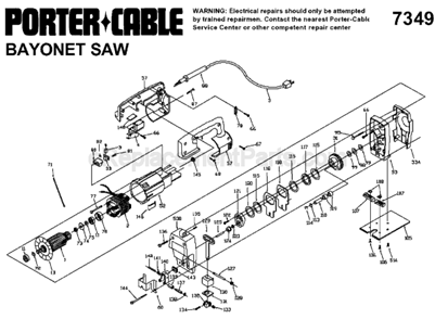 Part Location Diagram of 695016 Porter Cable Button